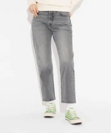 데님 리바이스 501(R) CROP 블랙 HIT THE ROAD