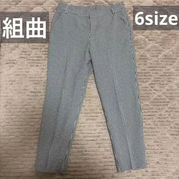 쿠미쿄쿠 빅 사이즈 6 체크 무늬 팬츠
