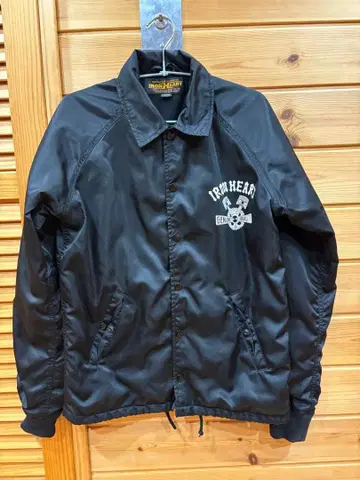 IRON HEART 블랙 나일론 자켓