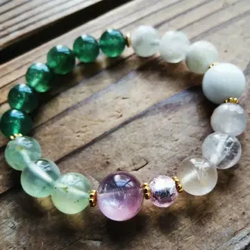 아이스 라리마, 핑크 운모, 그린 스트로베리 팔찌