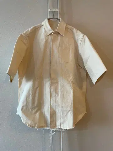 JIL SANDER 로고 반팔 셔츠 [ 베이지 ] [ L ]