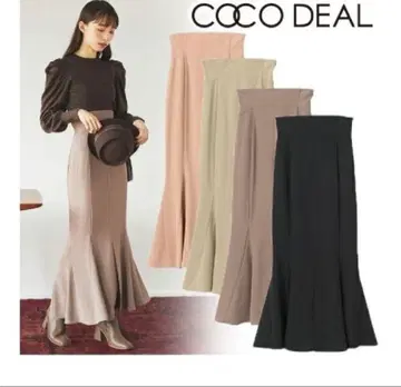 COCO DEAL 하이웨스트 머메이드 스커트
