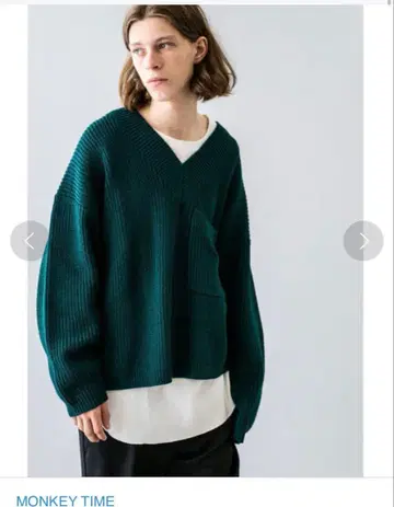 monkey time V넥 니트 스웨터