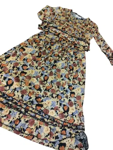 컨디션 최상 카네코 이사오 스커트 셋업 꽃무늬