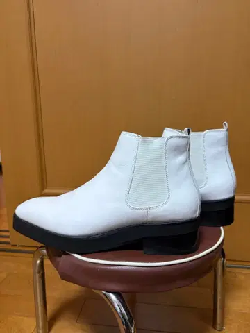 화이트 사이드 고어 부츠 힐 5cm 41 루이스