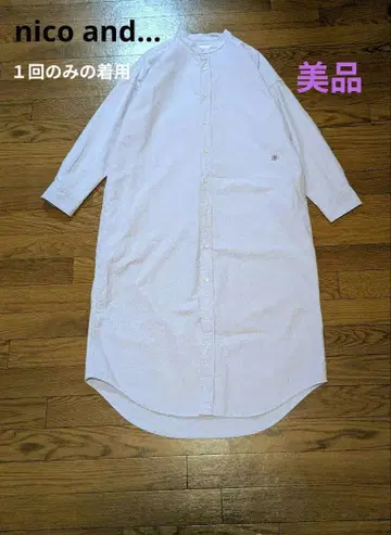 (1회 착용) nico and - 옥스 밴드 카라 셔츠 원피스