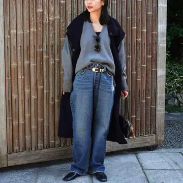 2023AW 저널 스탠다드 울 리버 밀리터리 롱베스트 네이비