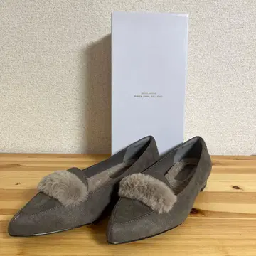 미사용 그린 라벨 릴랙싱 로우힐 플랫슈즈