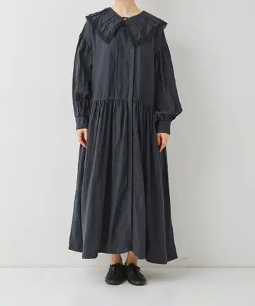 nest robe 린넨 천연 염색 카라 원피스