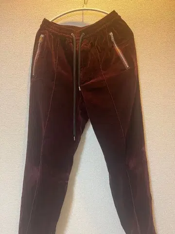 와인 레드 코듀로이 팬츠