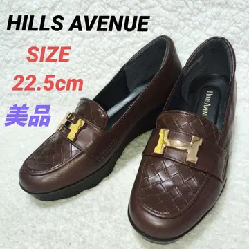 새상품급 HILLS AVENUE 로퍼 가죽 웨지힐