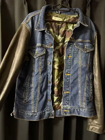 AVIREX 데님 가죽 자켓 [ 가격 인하 협상 가능 ]