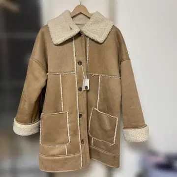 16일까지 특별 가격! forksy. 베이지 무스탕 코트