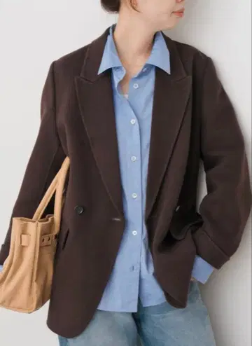 spick&span 120S 비버 피크 라벨 자켓 38 사이즈