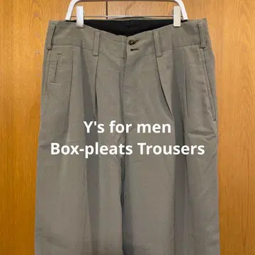 Y's for men Box-pleats Trousers ICE GRAY