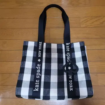 최종 가격 인하 Kate Spade 깅엄 체크 패턴 마더 토트백
