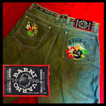 바니바르노 BARNIVARNO 자수 로고 데님 팬츠 와펜