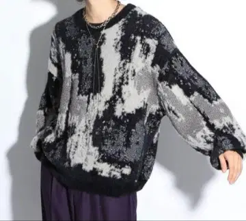 HARE 아브스트랙트 라메 니트 풀오버