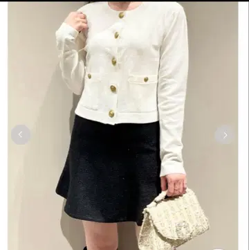 SNIDEL 아이보리 긴팔 가디건