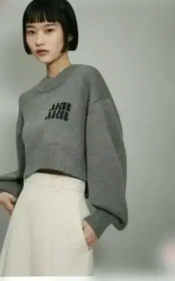 ADAM ET ROPE' 로고 숏 니트 풀오버