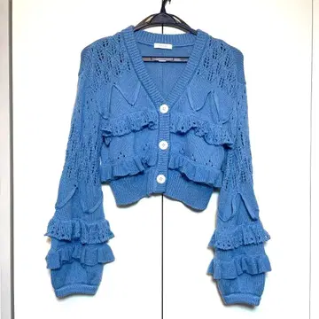 MILK 2025년 구매 프릴 볼레로 블루