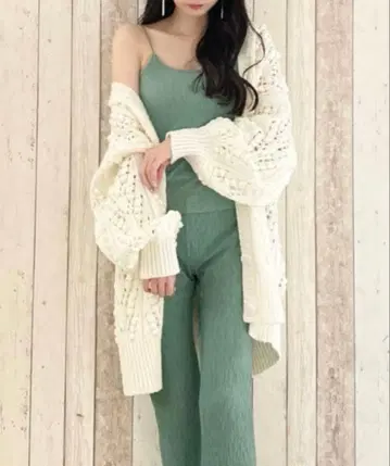 ROYAL PARTY 포코포코 니트 가디건 아이보리