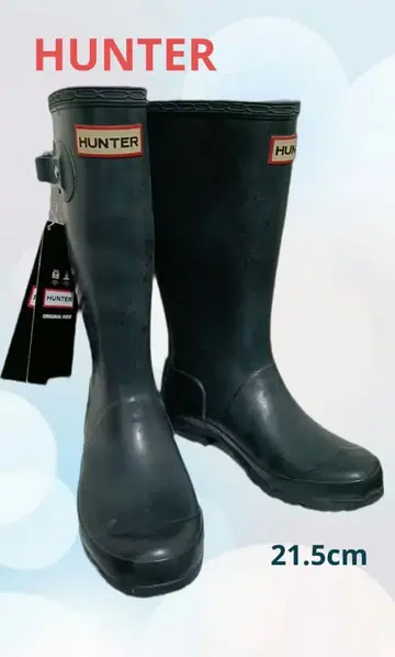 HUNTER 레인부츠 네이비 장화 택 포함 새상품 21.5cm