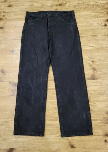 00's RUSTLER 블랙 데님 팬츠 표기 W34 L30 RUSTLER