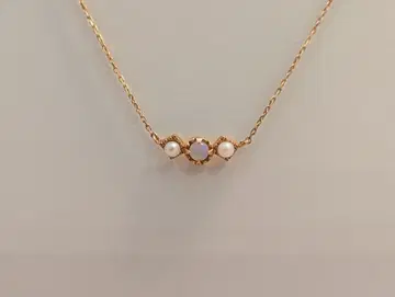 ete K10 오팔 x 담수 진주 목걸이 박스 포함