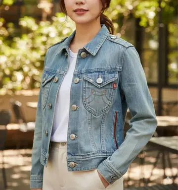 첼시가브 빈티지 가공 데님 자켓 데미지 일본제 블루