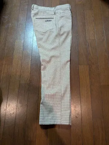 adidas 골프 팬츠 베이지 체크 무늬 88