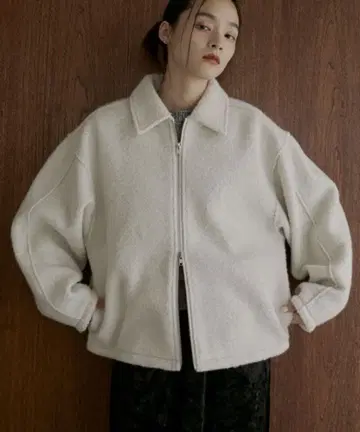 feepur 부클 더블 지퍼 블루종