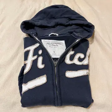 Abercrombie&Fitch 아바클로 풀 집업 후드티 네이비 S