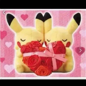 포켓몬 센터 봉제 인형 먼슬리 페어 피카츄 발렌타인 새상품