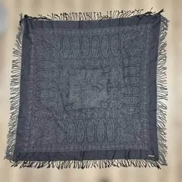 5351 풀옴므 대형 페이즐리 무늬 다크 그레이 아프간 스톨