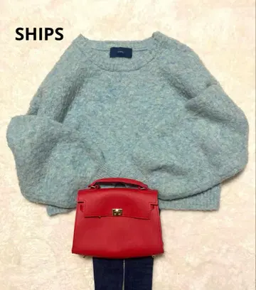 [ SHIPS ] 기모 샤기 니트 포근함 따뜻함 모헤어 혼방 루즈핏 F