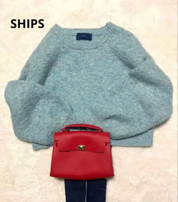 [ SHIPS ] 기모 샤기 니트 포근함 따뜻함 모헤어 혼방 루즈핏 F