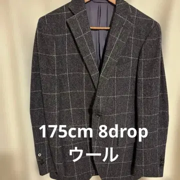 blazer's bank 그레이 체크 무늬 테일러드 자켓