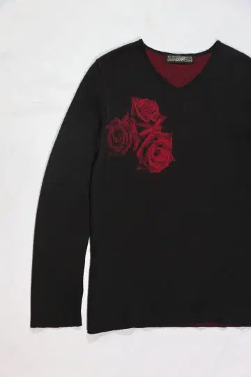 GAULTIER HOMME objet 장미 V넥 스웨터 고티에