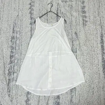 s2734 렙심 튜닉 슬리브리스 레이어드 시어 레이어드 M