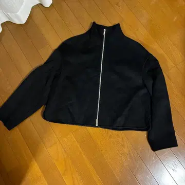 ZARA 더블 페이스 울 블렌드 자켓 블랙 리버 집업