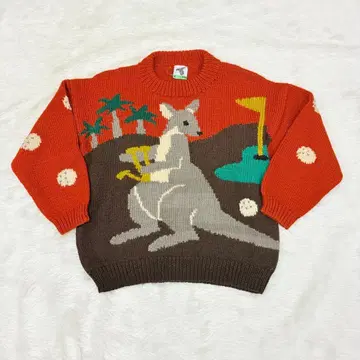 [BONZO] 90s 캥거루 코알라 패턴 스웨터 니트