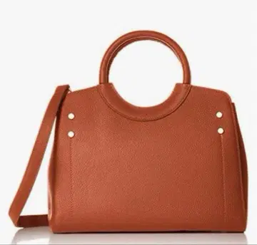 엘르 가죽 핸드백 브라운