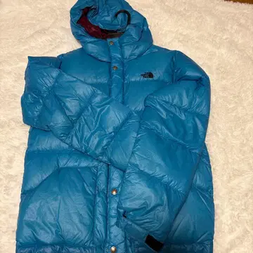 THE NORTH FACE 후드 부착 다운 자켓 파랑