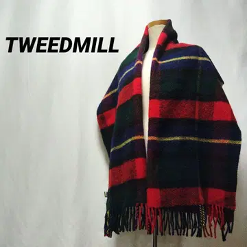 TWEEDMILL 트위드밀 대형 스톨 체크 울 영국제