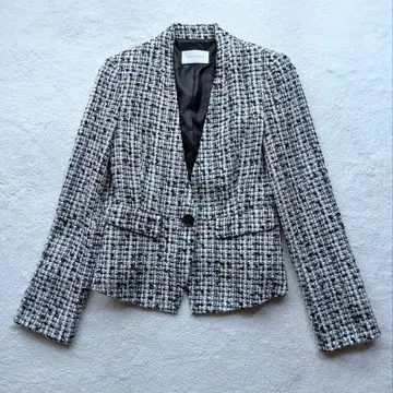 PINK&DIANNE 트위드 노카라 자켓 S