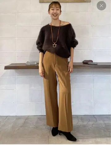 plage 워셔블 스트레이트 팬츠