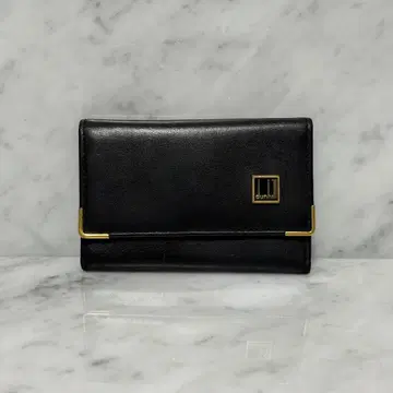 새상품급 dunhill 던힐 키케이스 천연 가죽 가죽 블랙 블랙 골드