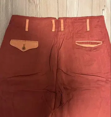 90s 구제 의류 와이드 팬츠 주홍색 오렌지