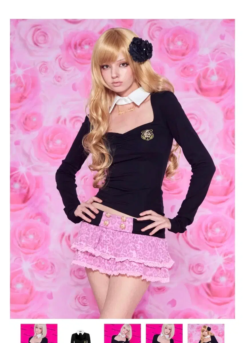 Babymetalclub charmy collar t black